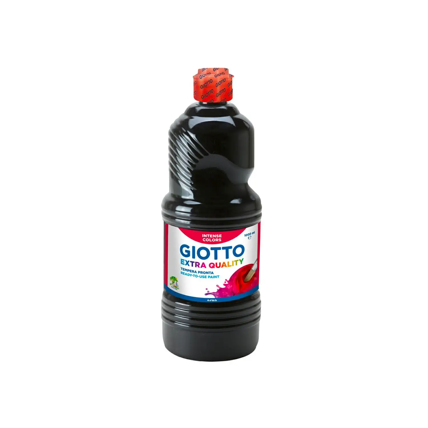Tempera Pronta Extra Quality Giotto – Flacone da 1000 ml • Nero - Tempere