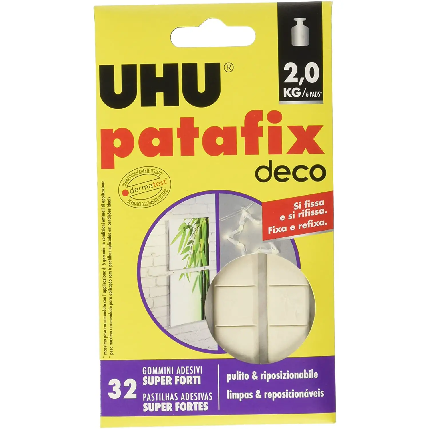 Patafix Uhu Superforte - 32 Gommini Adesivi - Nastri adesivi e colle