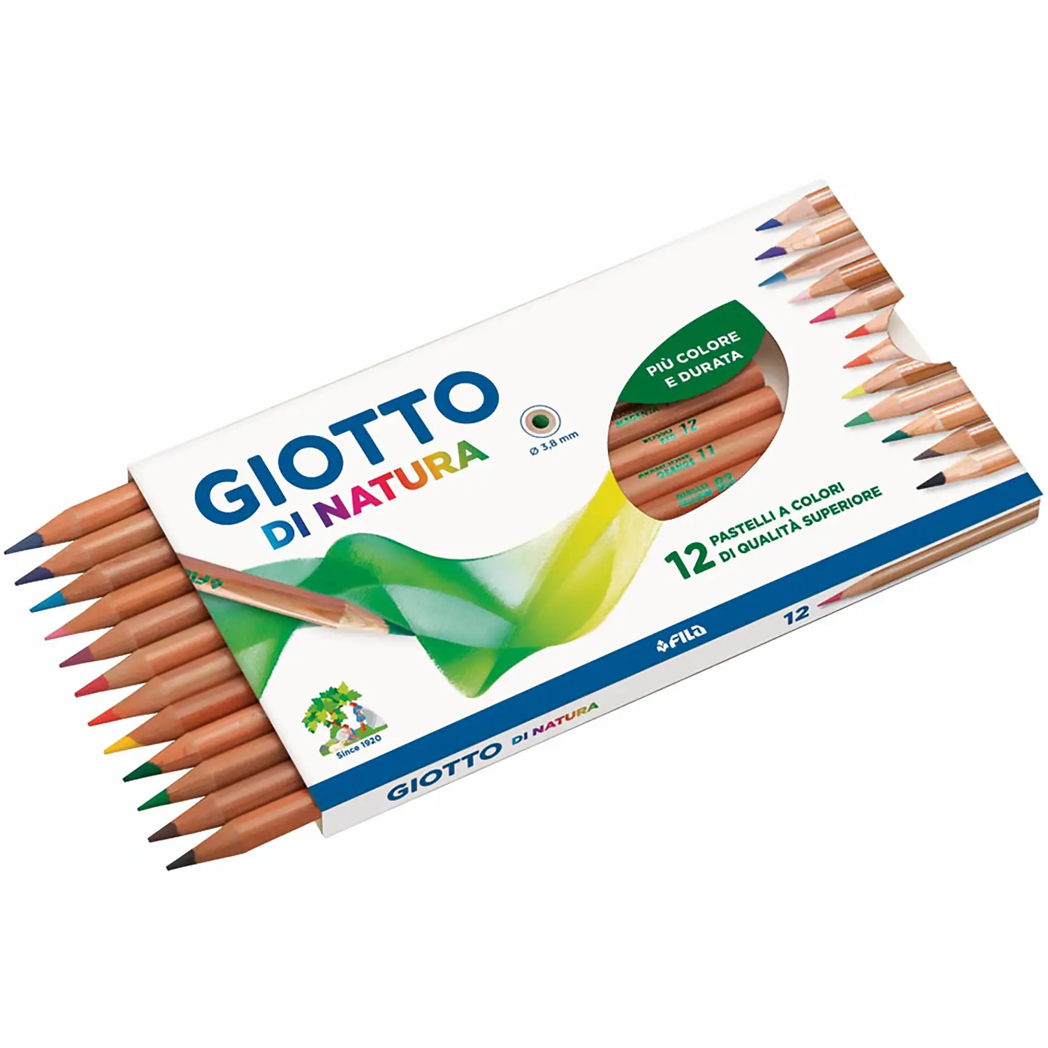 astelli Colorati Giotto Di Natura – Astuccio 12 Colori - Pastelli