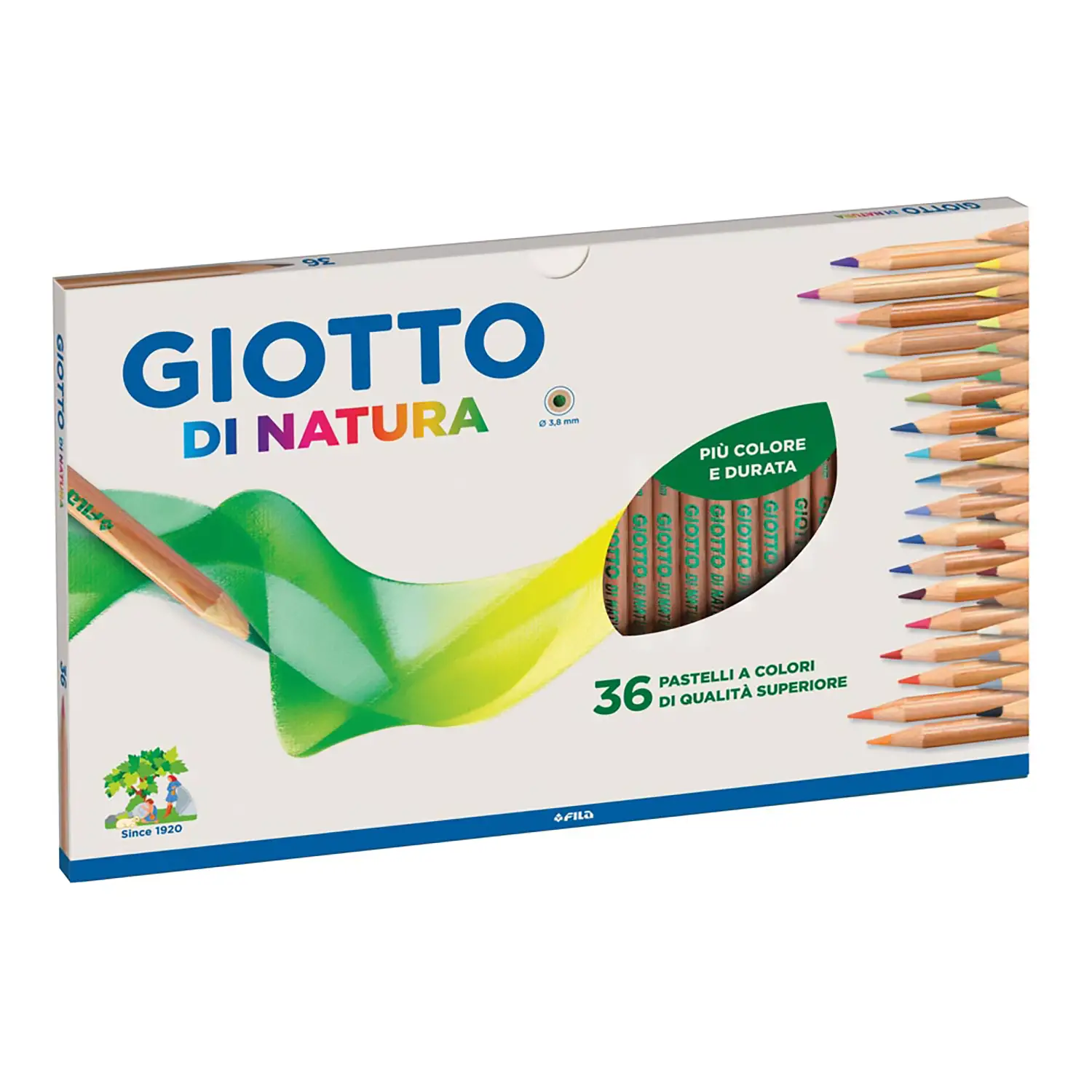 Pastelli Colorati Giotto Di Natura – 36 Colori, Mina Ø 3,8 mm - Pastelli