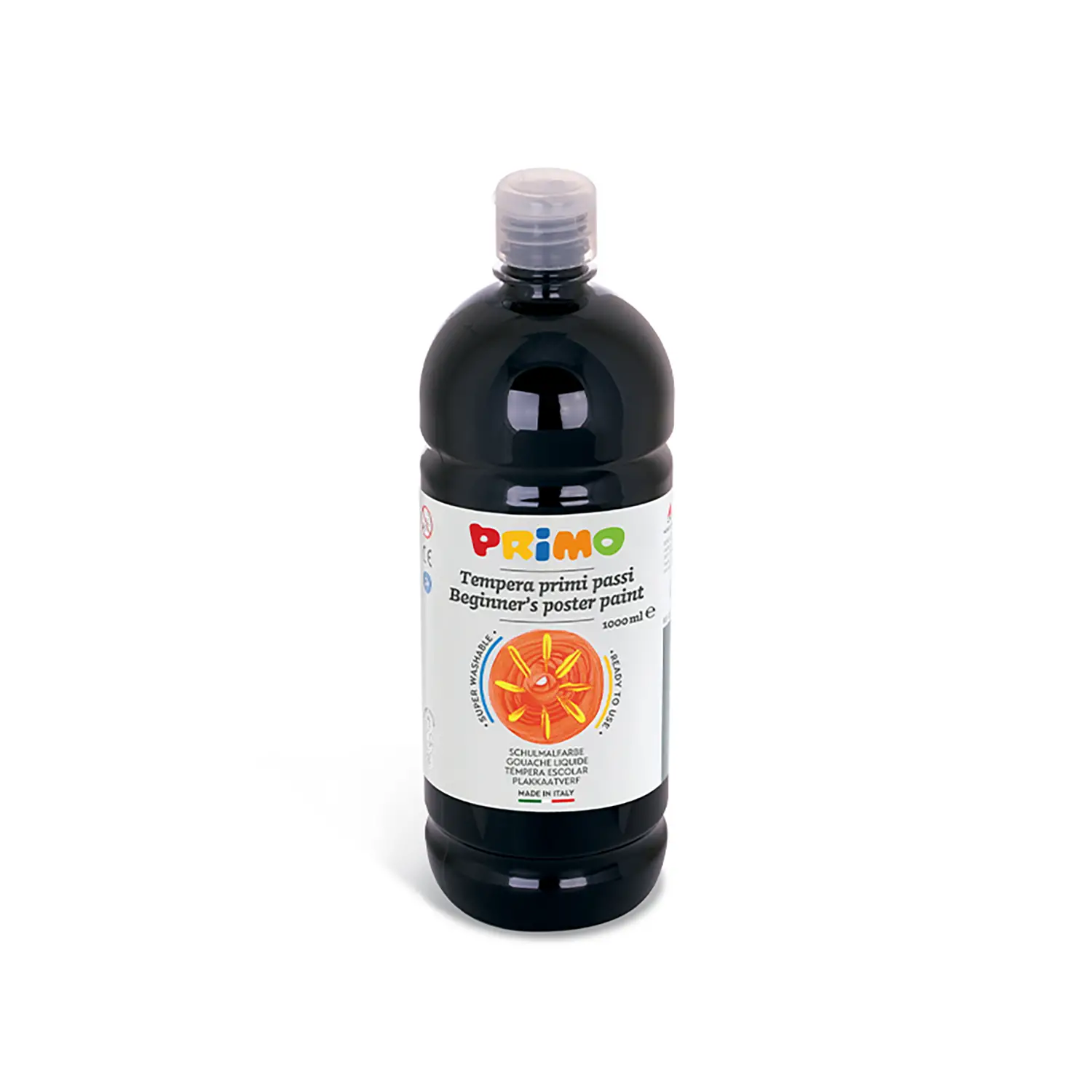 Tempera Pronta Primi Passi Primo 1000 ml. Nero - Tempere