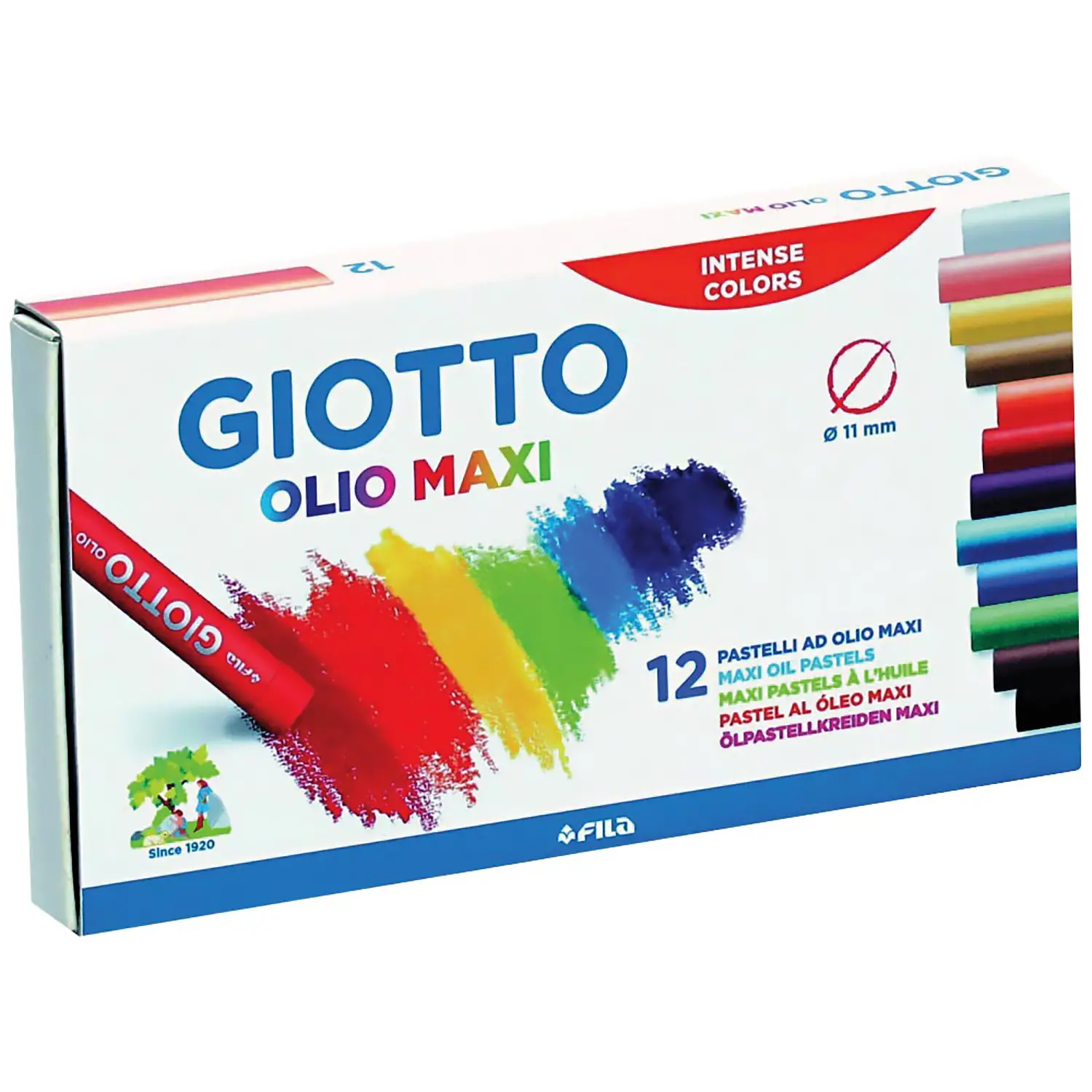 Pastelli a Olio Giotto - Astuccio da 12 Colori - Pastelli a cera