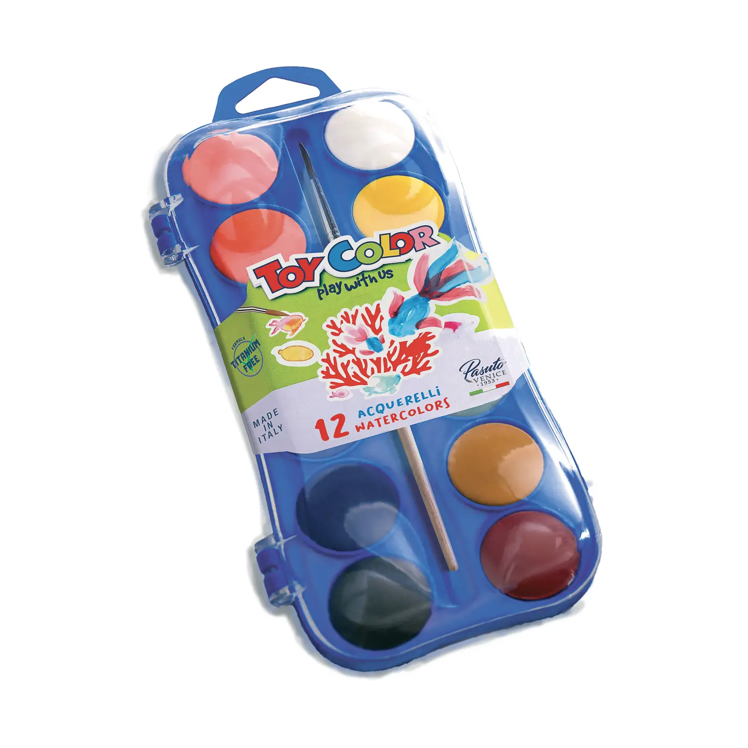Acquerelli Basic – 12 Colori per Bambini, Studenti e Hobby Creativi - Inchiostri e acquerelli