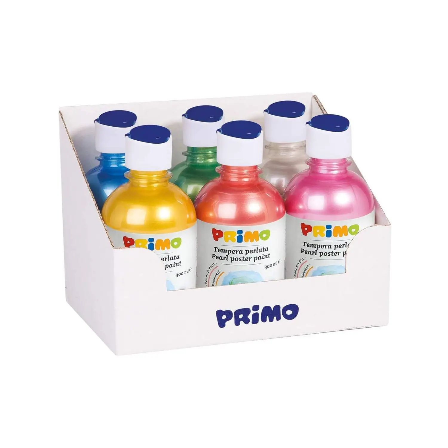 Tempera Perlata Primo - Set 6 Flaconi da 300 ml - Tempere