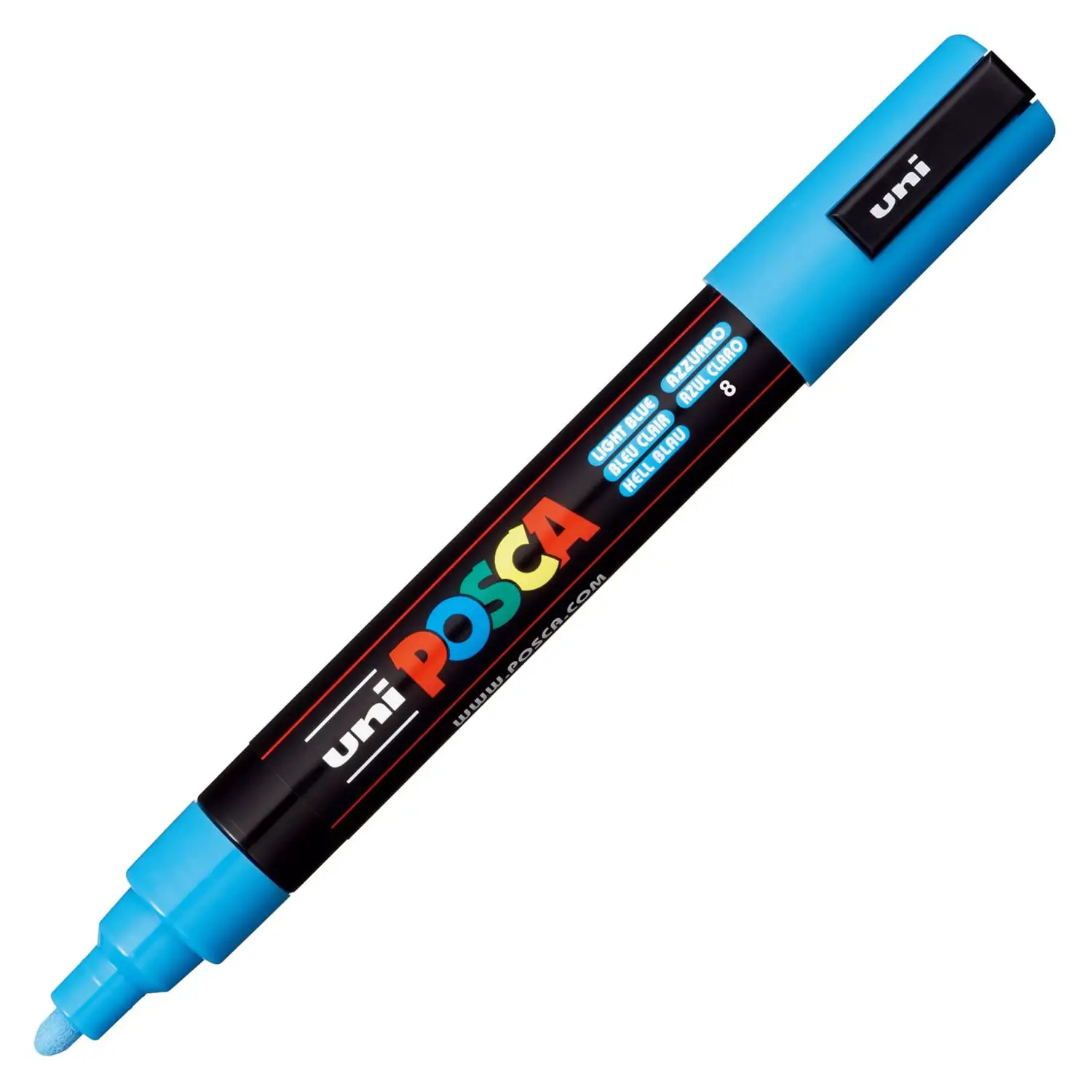 Pennarello Uni Posca Punta Media - Punta 1,8-2,5 mm - Azzurro - Pennarelli