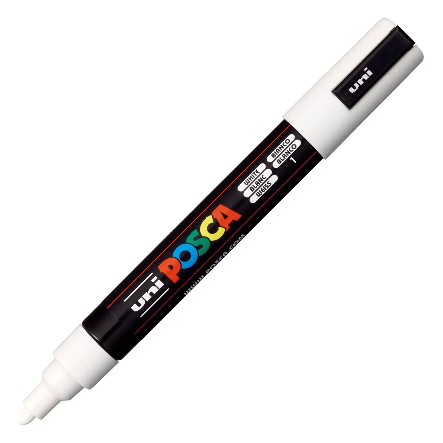 Pennarello Uni Posca Punta Media - Punta 1,8-2,5 mm - Bianco - Pennarelli