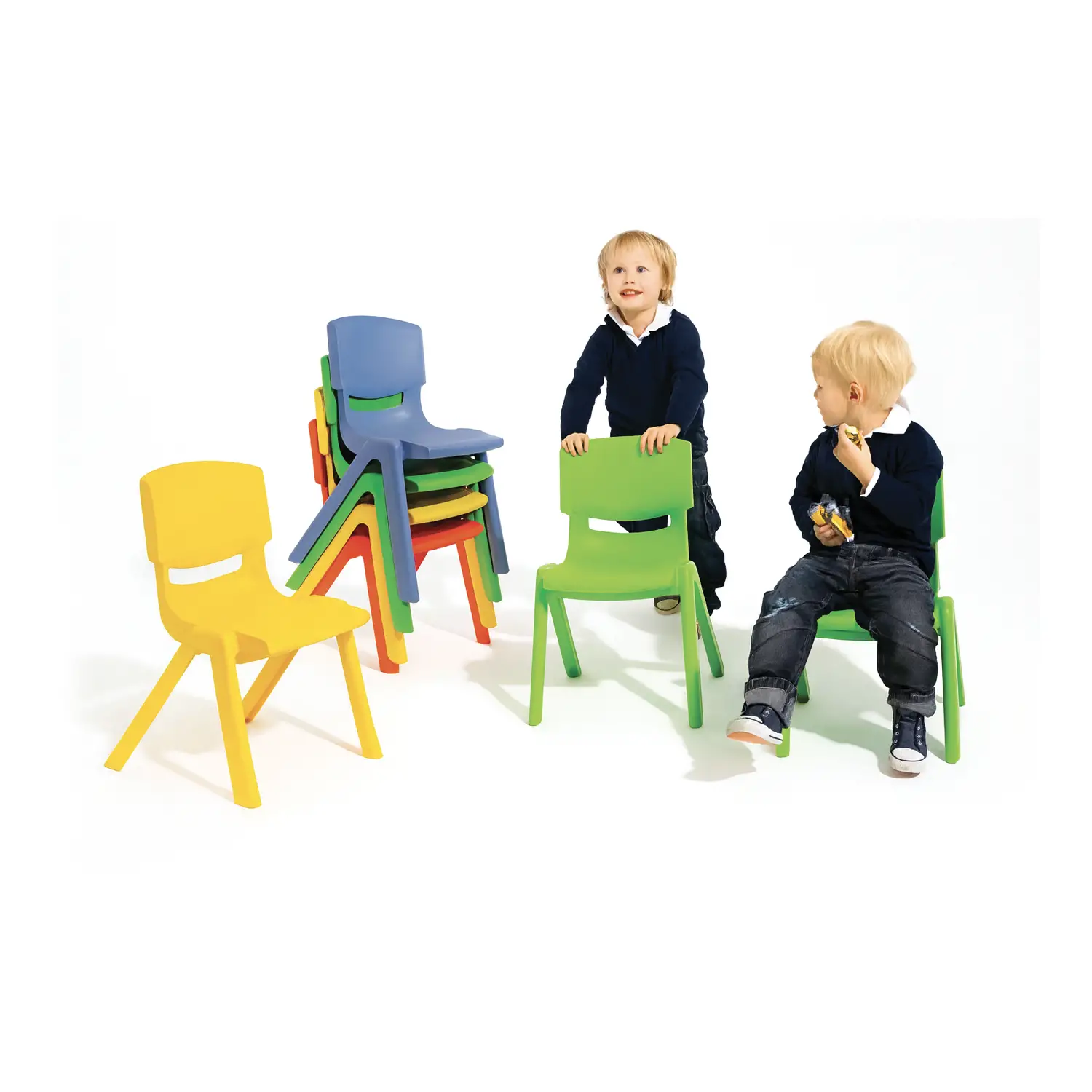 Kit 4 Sedie per Bambini ErgoCam Child – Misura 2, Colori Assortiti – Conforme CAM - Sedie in plastica