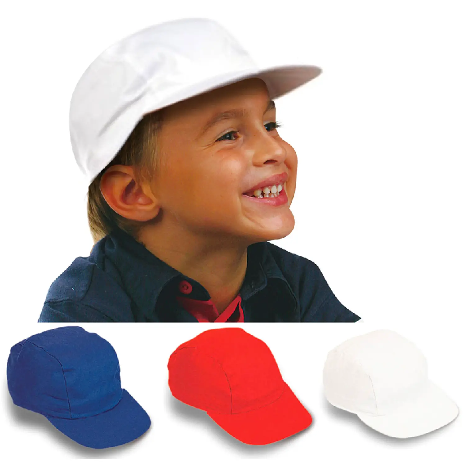 Cappellino con Visiera - Rosso – 100% Cotone - Tessuti e stoffe