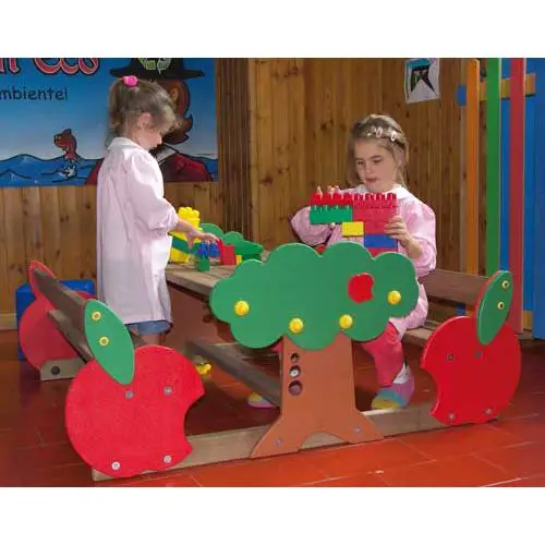Panca Gruppo Mela Outdoor – Panca Gioco per Bambini 1-3 Anni - Playgrounds e giostre