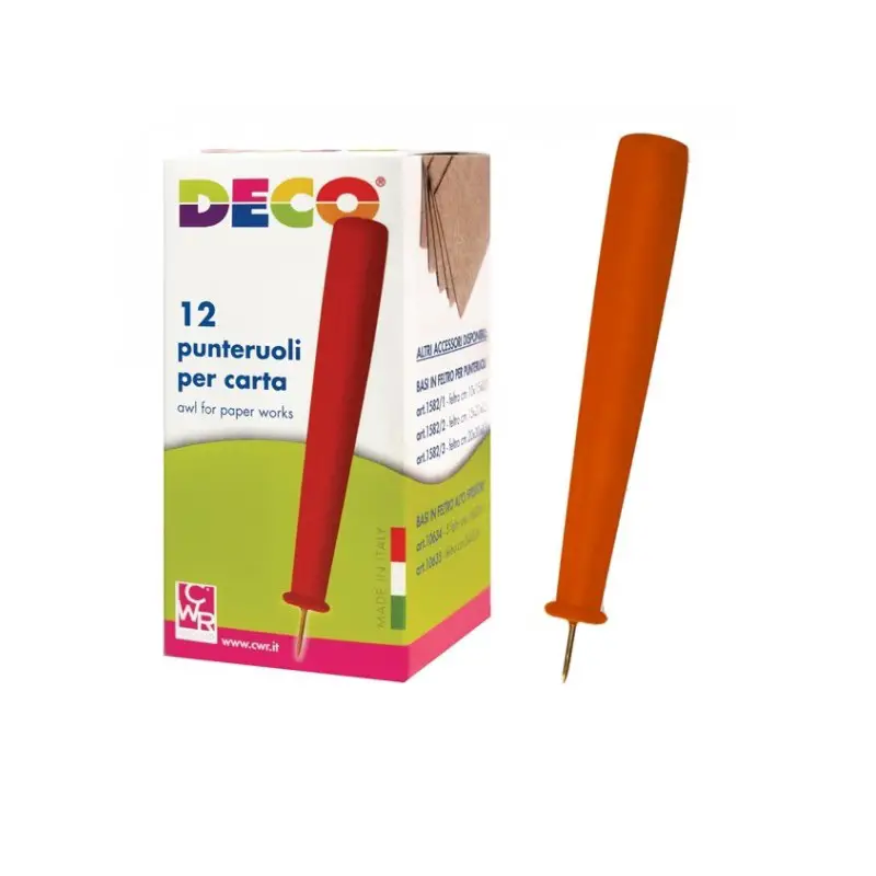 Punteruoli Midi 9 cm – Set 12 Pezzi per Scuola dell’Infanzia - Pirografia Incisione Sbalzo