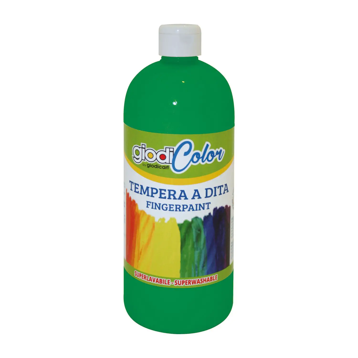 Colori a Dita Giodicolor per Nido e Infanzia - Tempera 1000 ml - Verde - Tempere