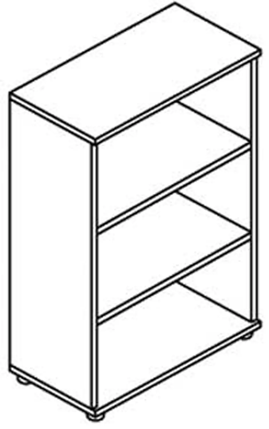 Libreria Startup a Giorno Noce Tiepolo H 139 cm – 2 Ripiani per Ufficio - Arredo per l'ufficio