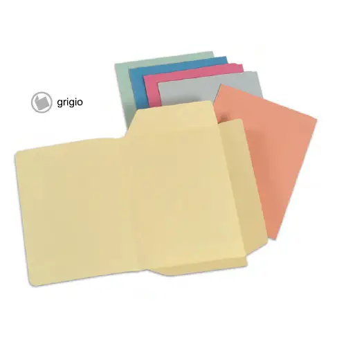 Cartelline 3 Lembi con Stampa 50Pezzi Grigio - Cancelleria varia