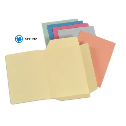 Cartelline 3 Lembi Azzurro con Stampa 50Pezzi - Cancelleria varia