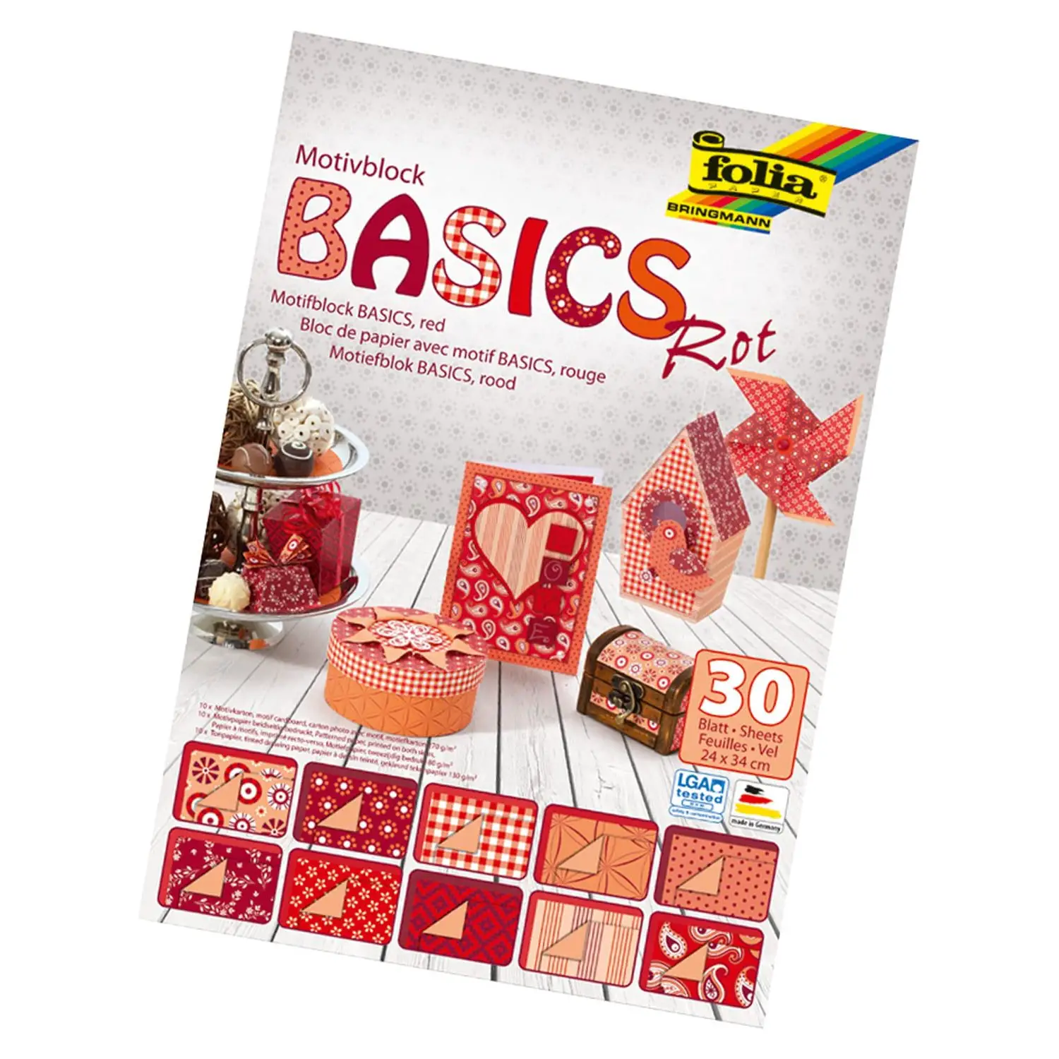 Cartoncini Creativi Rosso cm 24x34 - Carta e cartoncino