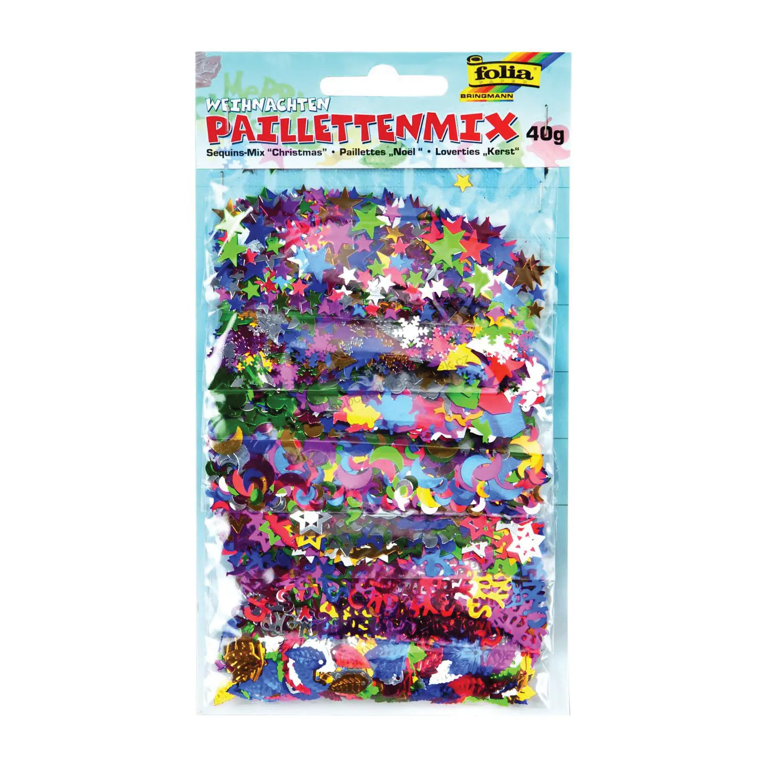 Paillettes Natalizie 15 mm – 40 g per Lavoretti Creativi e Decorazioni - Applicazioni e decori