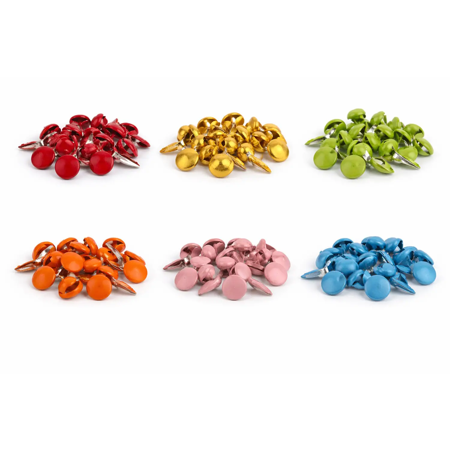 Fermacampioni Colorati 15 mm – 120 Pezzi Assortiti per Scuola, Ufficio e Lavoretti Creativi - Applicazioni e decori