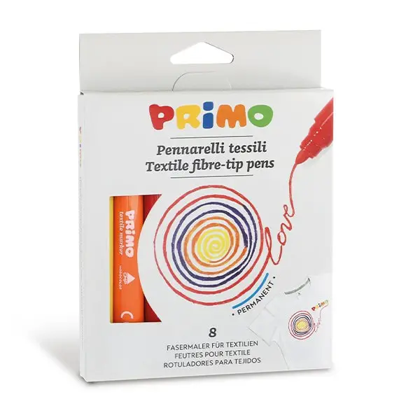 Pennarelli Primo per Tessuti – Set 8 Colori Multicolore - Colori per tessuto