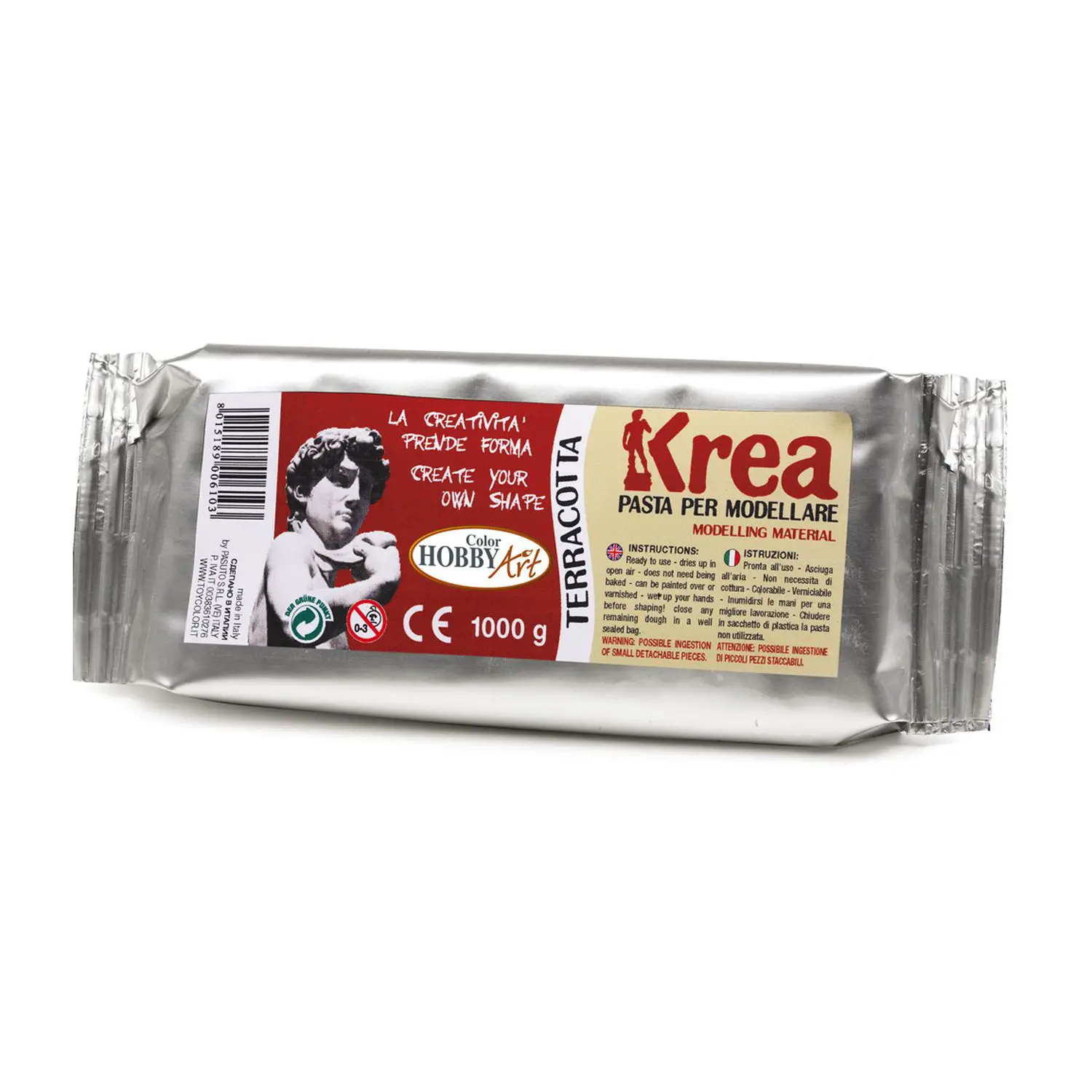 Pasta per Modellare Krea – Terracotta 1000 g - Paste per modellare