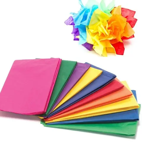 Carta Velina Assortita 50x70 cm – 26 Fogli da 20 g/m² per Lavoretti e Decorazioni - Carta e cartoncino