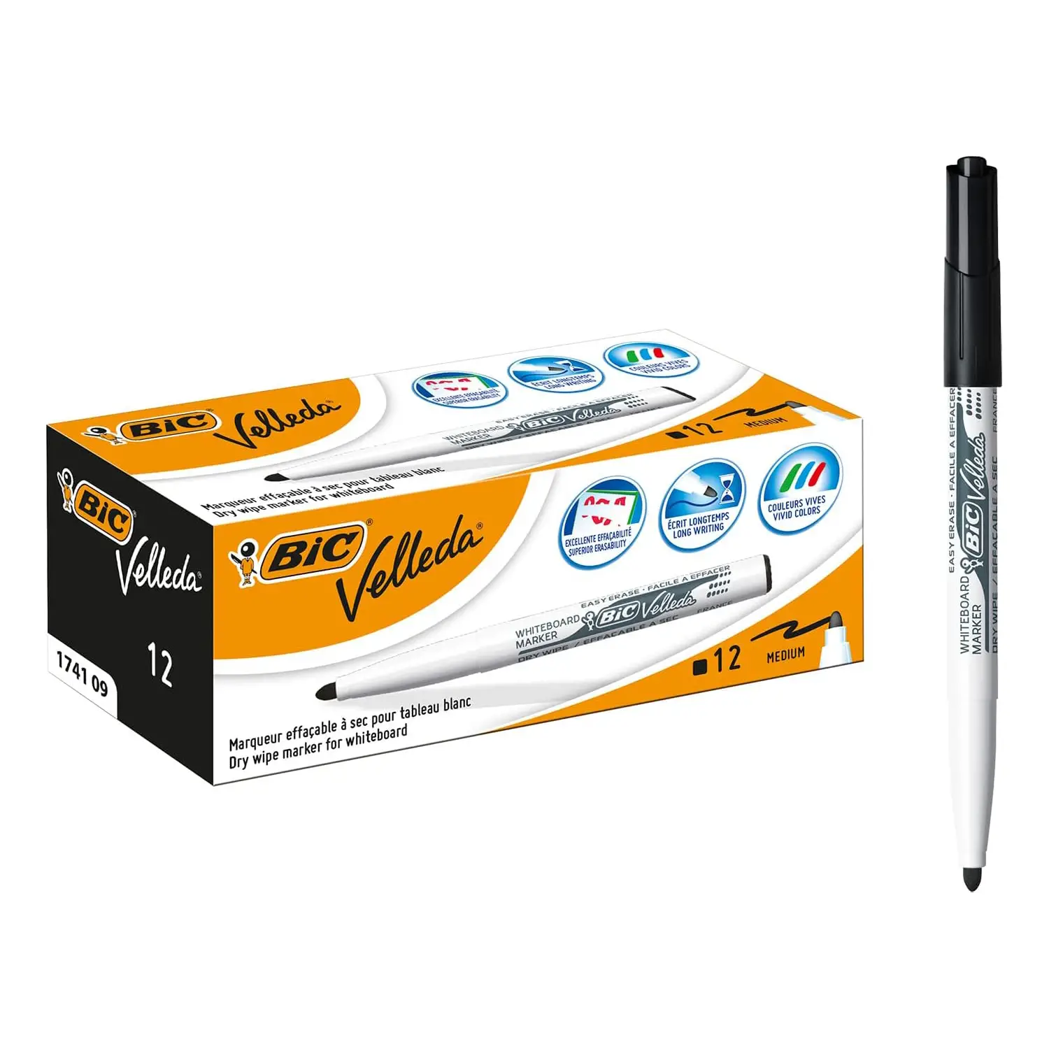 Marker Velleda Junior BIC – Colore Nero - penne pennarelli ufficio