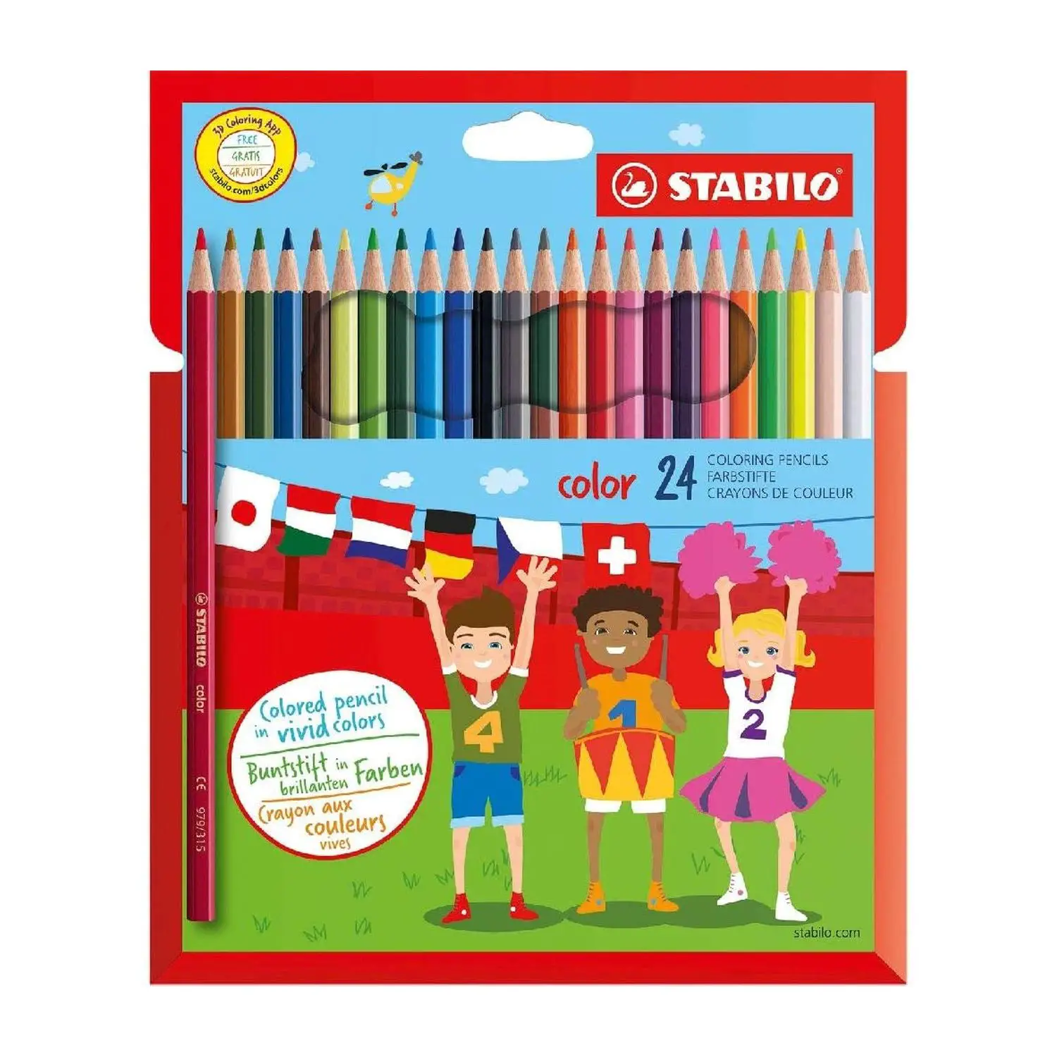 Pastelli Color Stabilo – Set da 24 Pezzi | Colori Vivaci e Alta Qualità - Pastelli