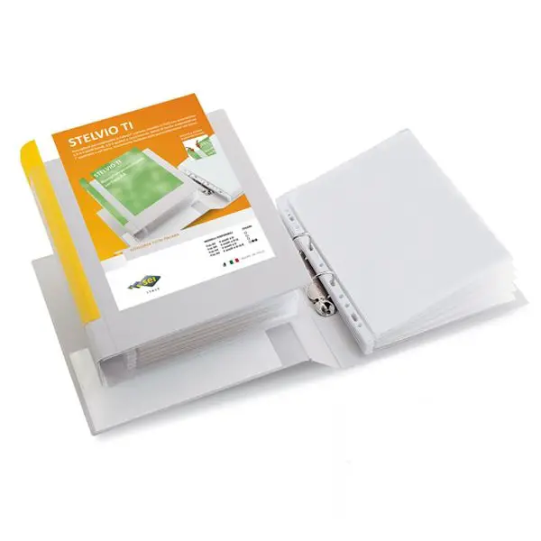 Raccoglitore ad Anelli Stelvio TI 50 A4 2d Bianco - Archiviazione