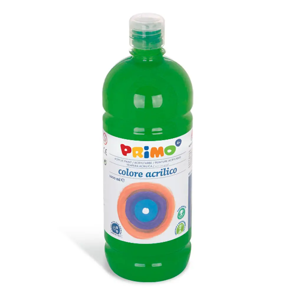Tempera Acrilica Primo Verde 1000 ml – Colore Acrilico ad Acqua - Tempere