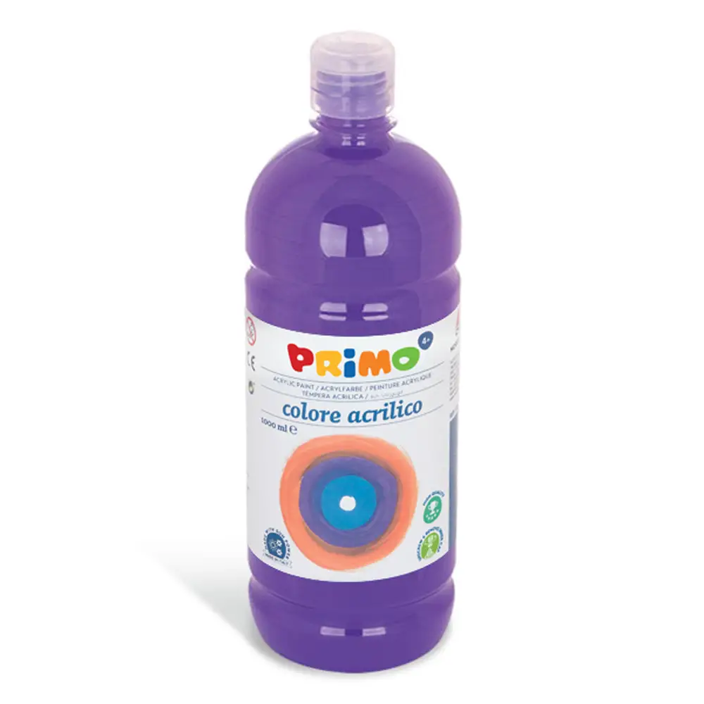 Tempera Acrilica Primo Viola 1000 ml – Colore Acrilico ad Acqua - Tempere