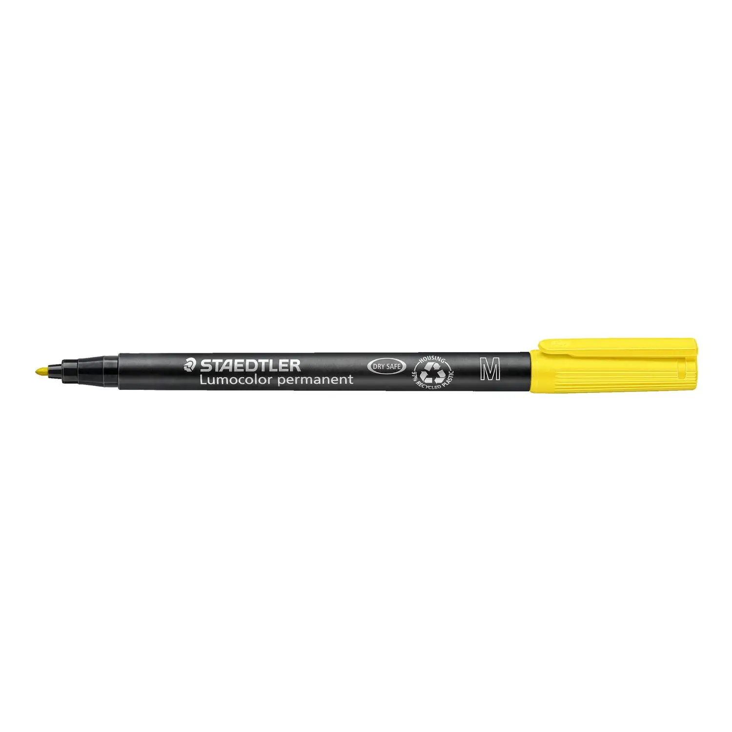 Pennarello Permanente Lumocolor Staedtler - Punta Media Giallo - penne pennarelli ufficio