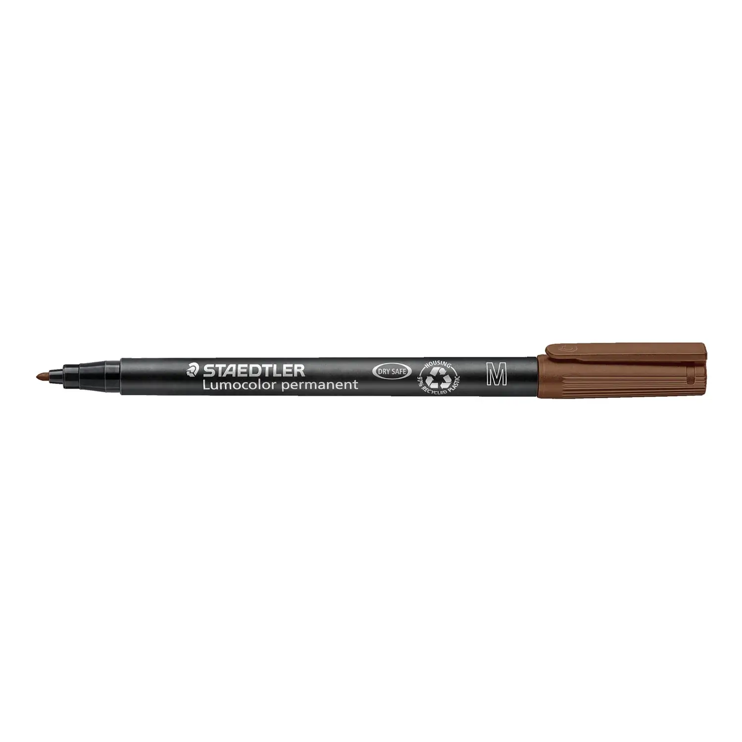 Pennarello Permanente Lumocolor Staedtler - Punta Media Marrone - penne pennarelli ufficio