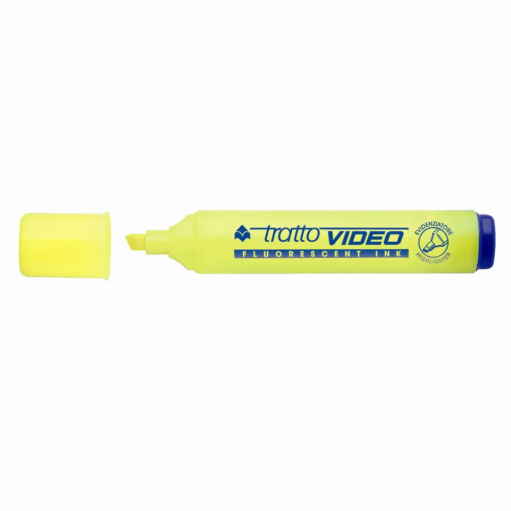 Evidenziatore Tratto Video FILA – Colore Giallo Fluorescente - penne pennarelli ufficio
