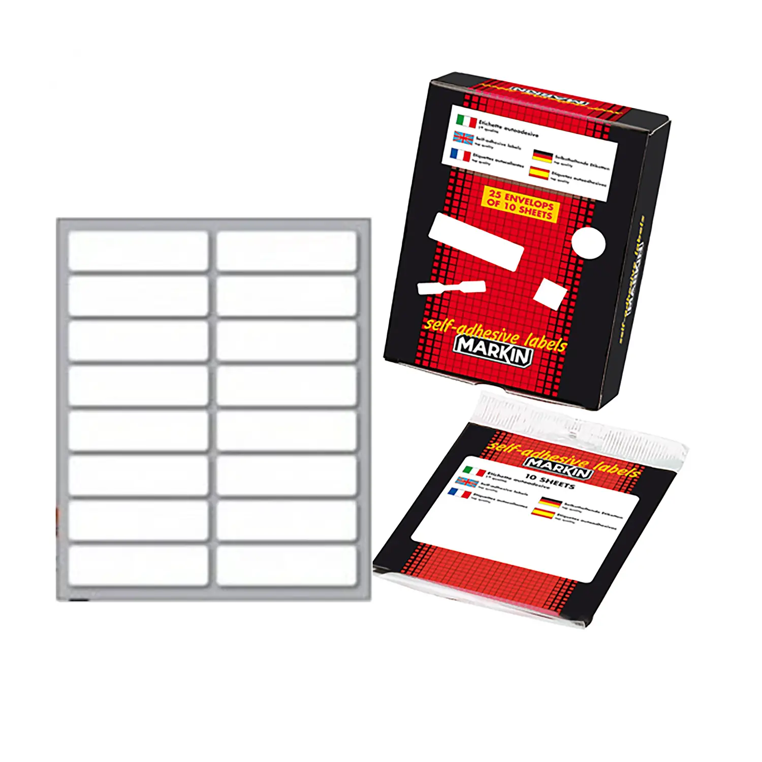 Etichette Adesive 56 × 16 mm – Confezione da 10 Fogli - Accessori ufficio