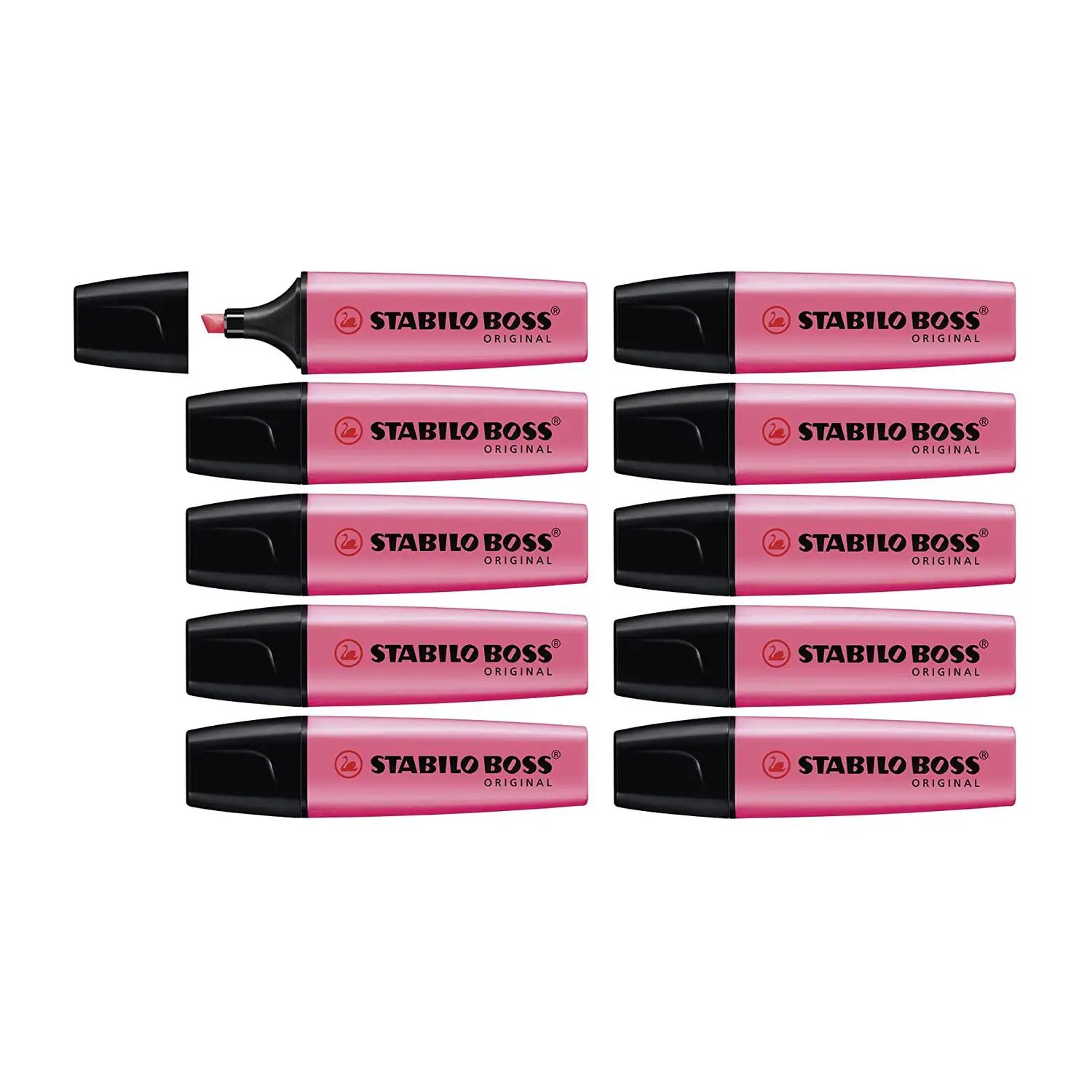 Evidenziatore Stabilo Boss Original Rosa – Punta a Scalpello 2-5 mm - penne pennarelli ufficio