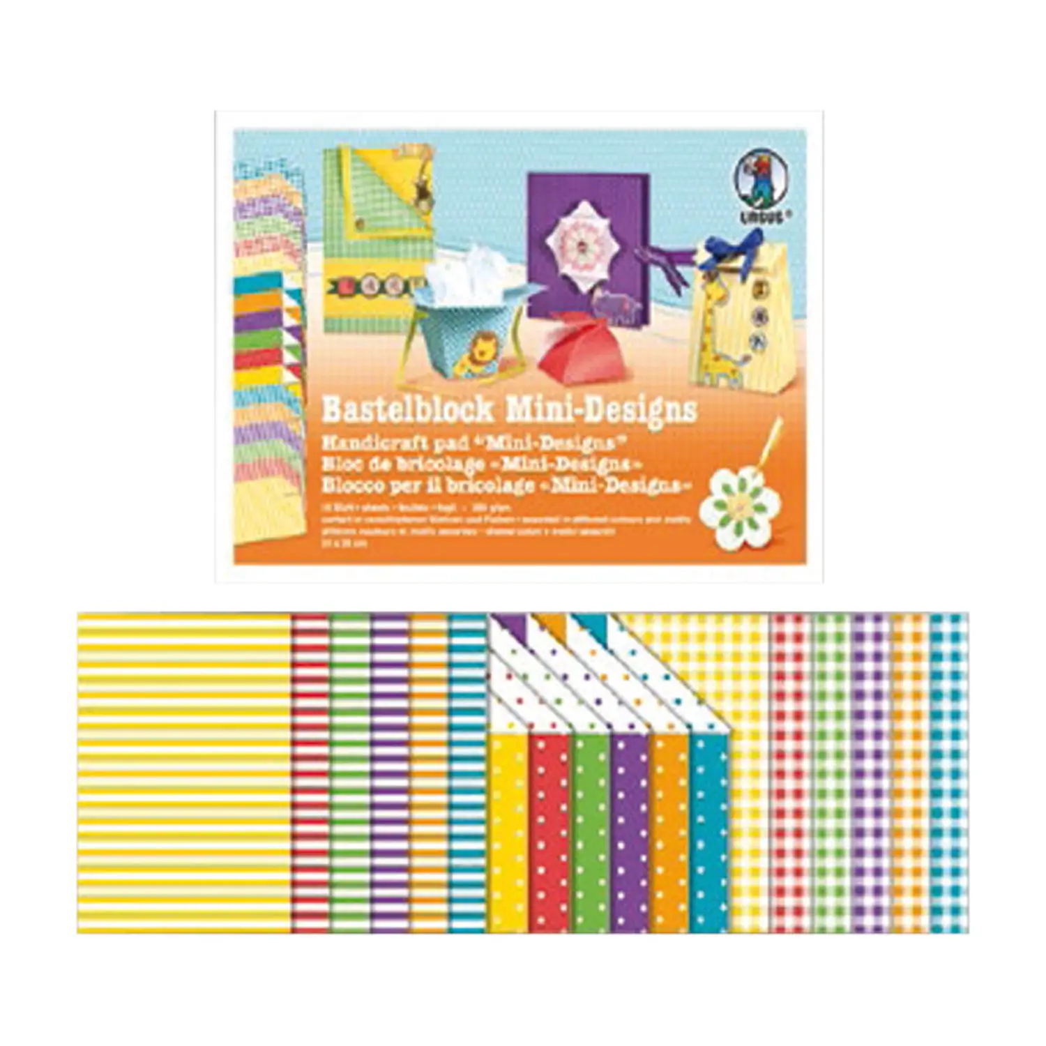 Cartoncino Multicolor Fantasia Serie 1 18 fogli cm 24x34 300 gr/mq - Carta e cartoncino