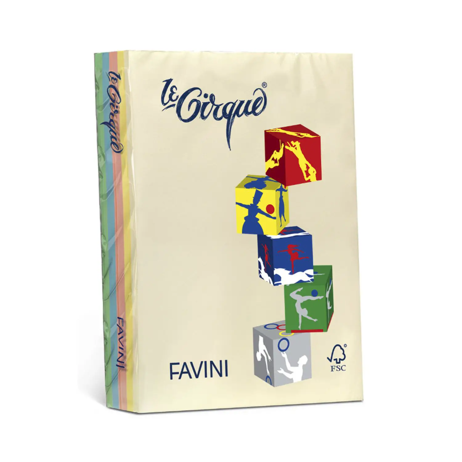 Le Cirque Mix – Carta A4 80 gr - 500 Fogli - Tinte Tenui - Carta e cartoncino