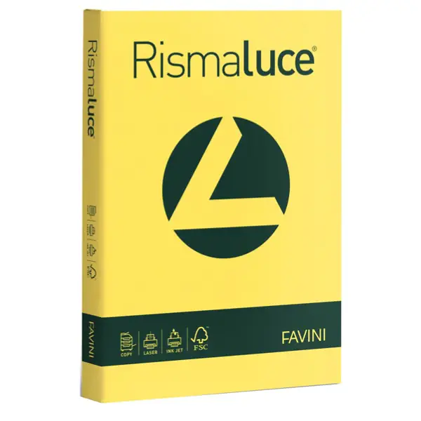 Carta Colorata Rismaluce A4 140 gr – 200 Fogli - Giallo - Carta e cartoncino