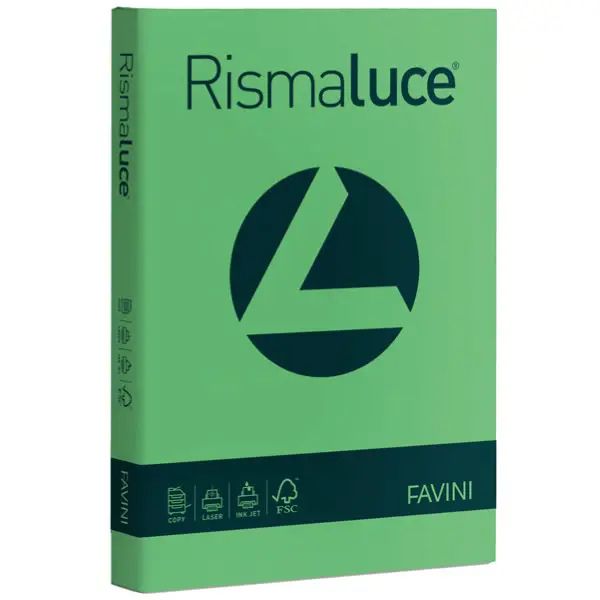 Carta Colorata Rismaluce A4 140 gr – 200 Fogli - Verde - Carta e cartoncino