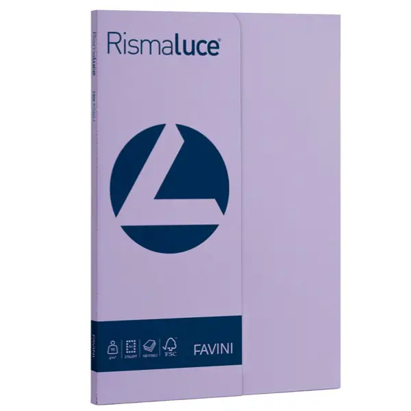 Carta Colorata Rismaluce A4 90 gr – 100 Fogli - Violetto - Carta e cartoncino