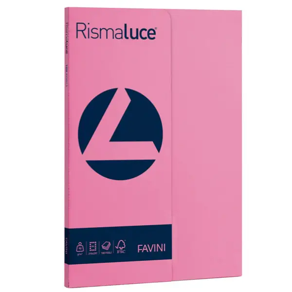 Carta Colorata Rismaluce A4 90 gr – 100 Fogli - Ciclamino - Carta e cartoncino