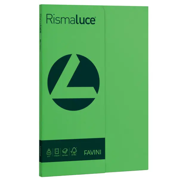 Carta Colorata Rismaluce A4 200 gr – 50 Fogli - Verde - Carta e cartoncino