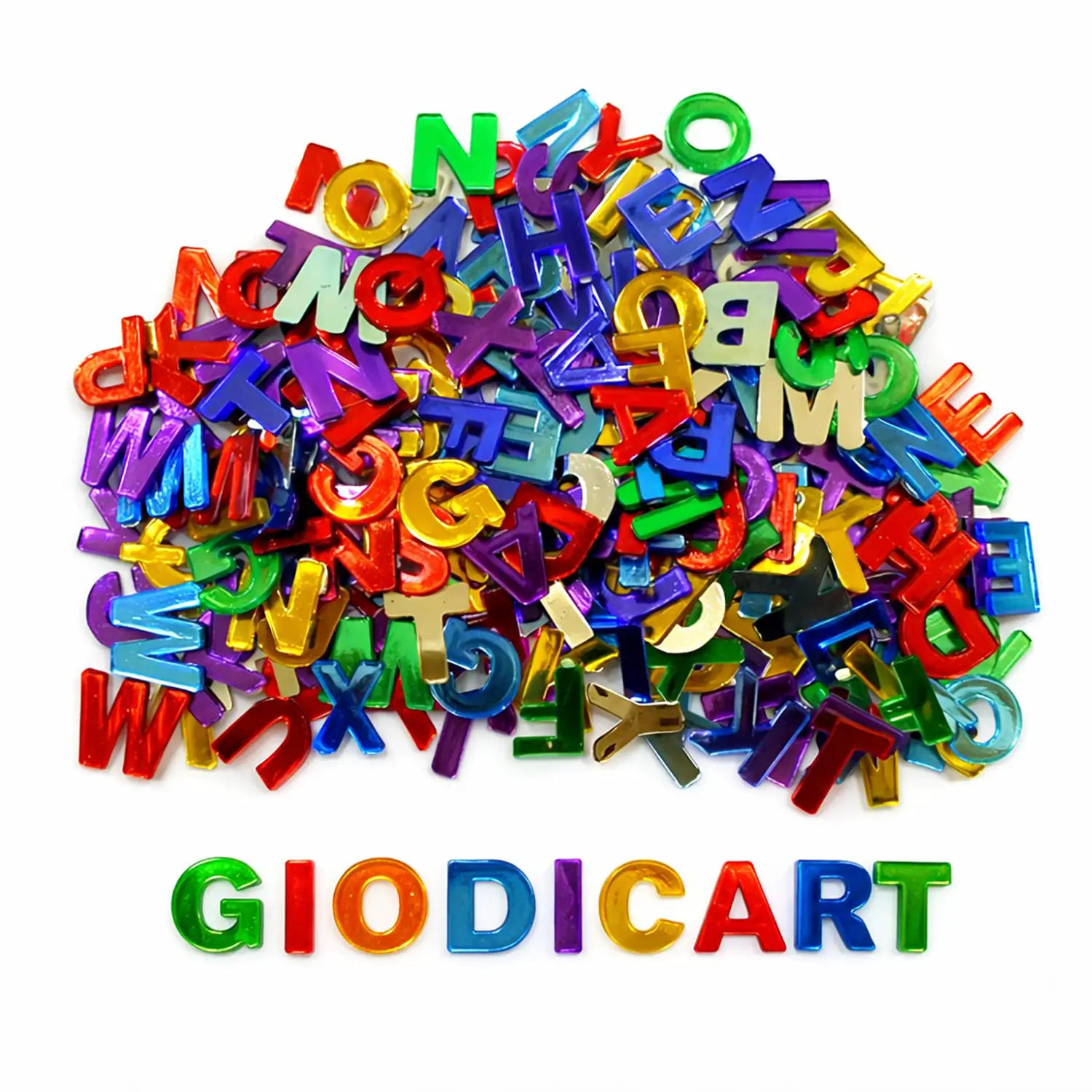 Lettere in Plastica Colorata - 260 Pezzi - Applicazioni e decori