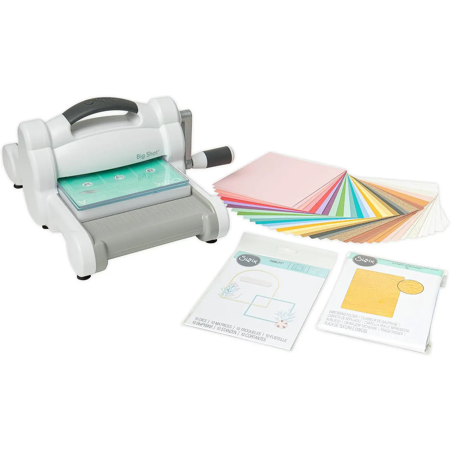Macchina Creadecori Sizzix Big Shot, Starter Kit - Embossing e fustelle