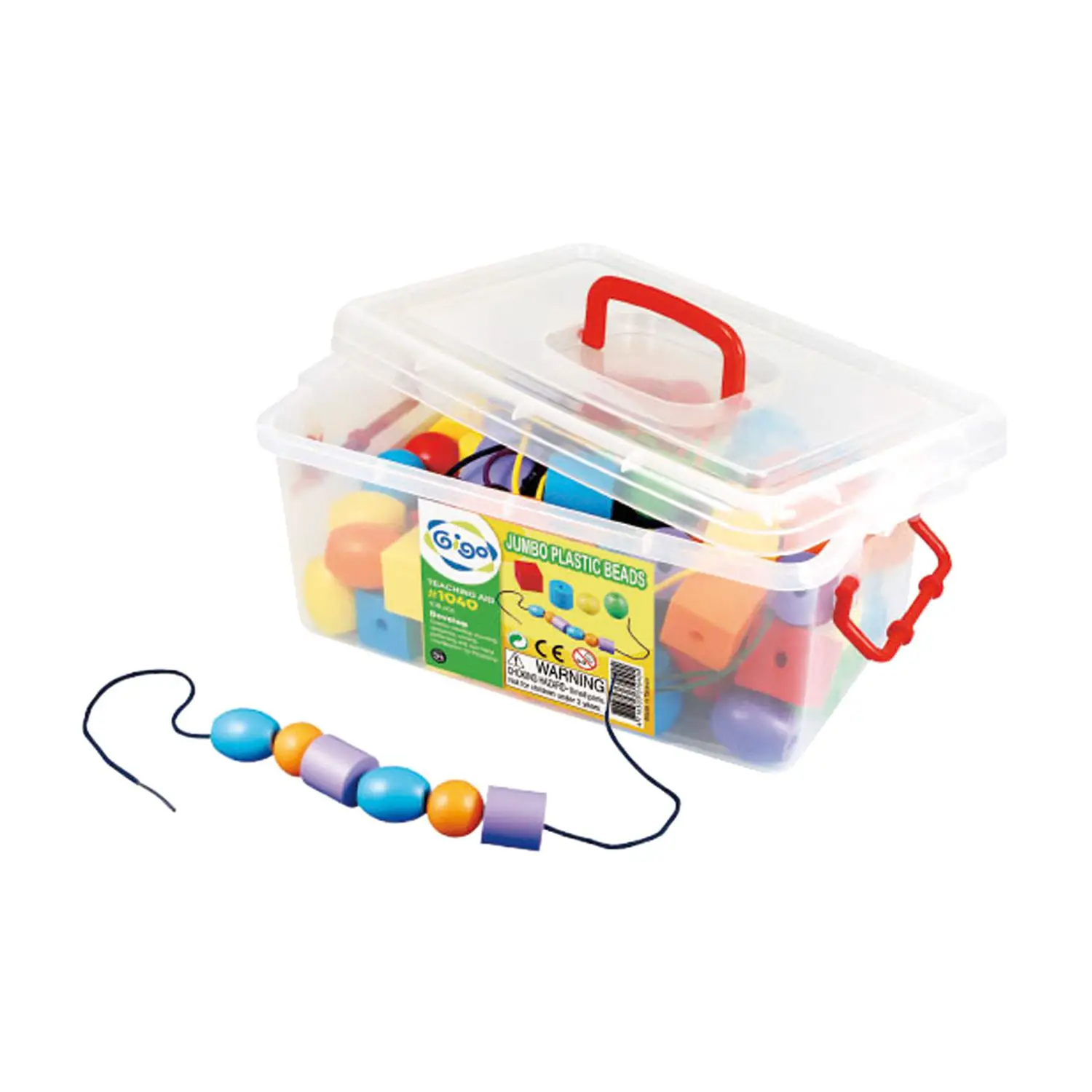 Perle Giganti – Set Educativo da 106 Pezzi - Diametro 3 cm - Motricità fine