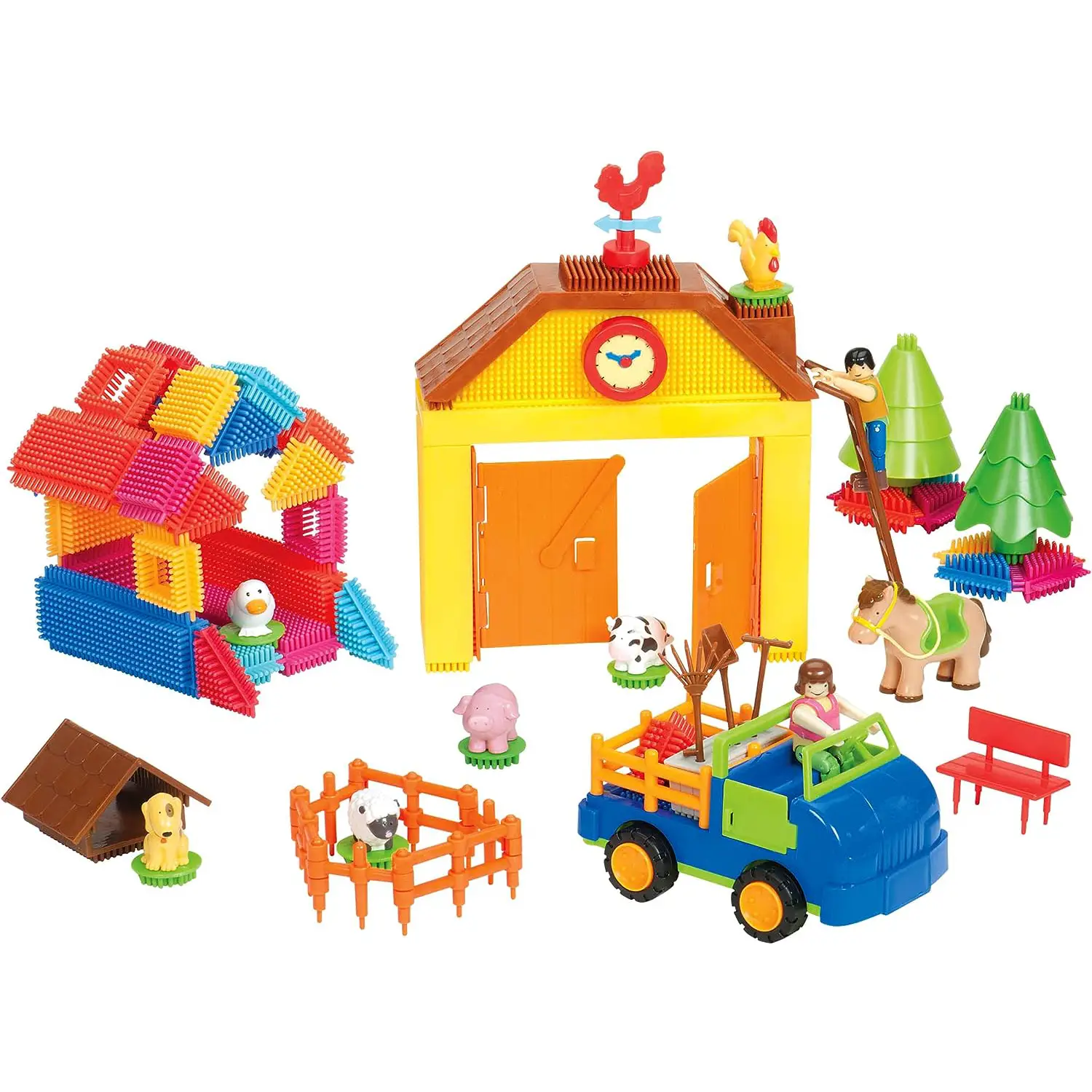 Costruzioni Bristle Blocks Set Fattoria 65 Elementi - Costruzioni in plastica
