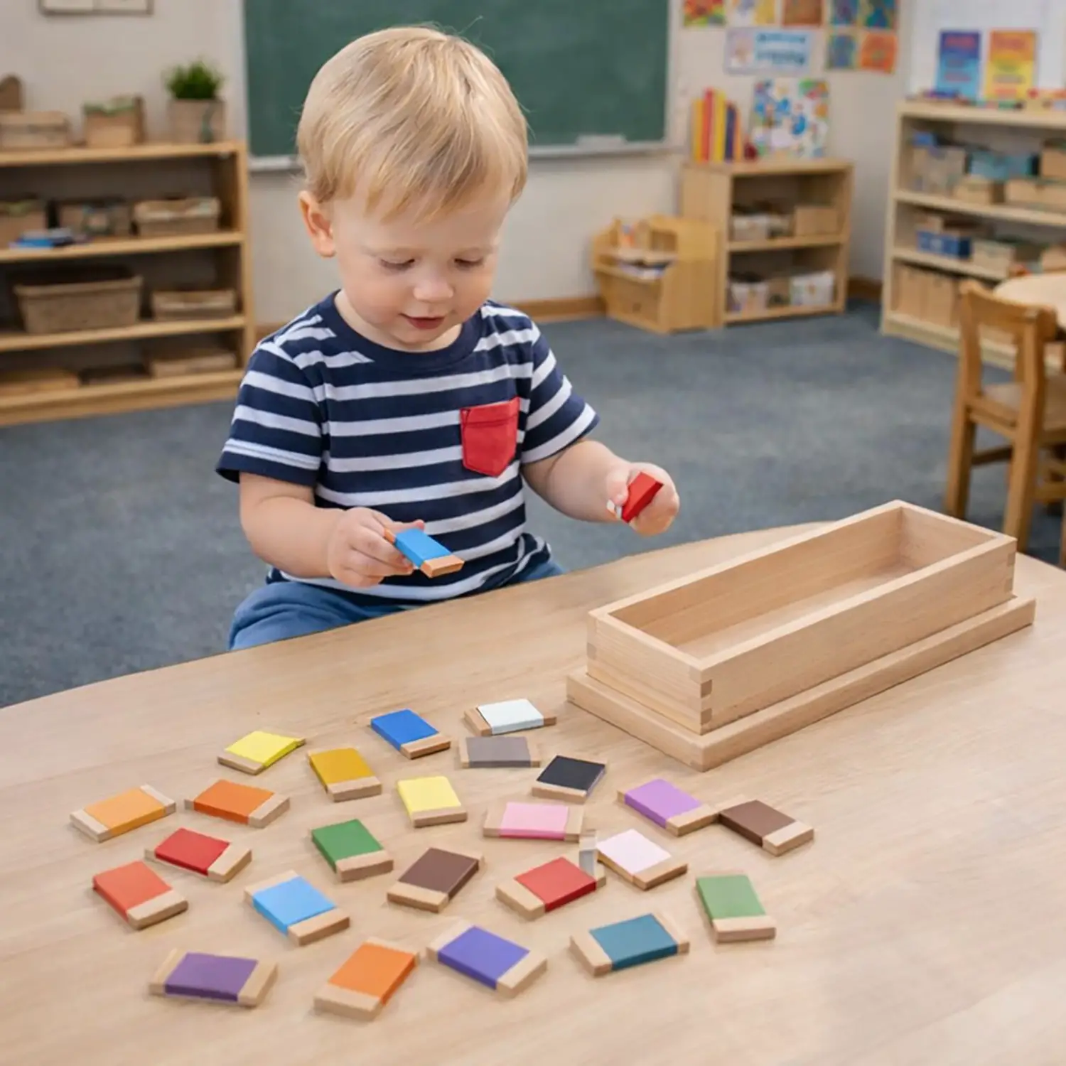 Tavolette dei Colori Montessori – Scatola 2 - leggere scrivere contare racco