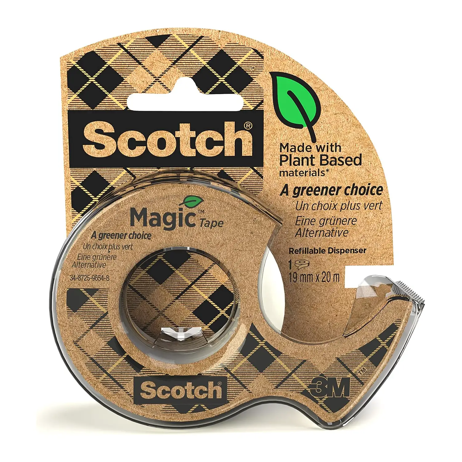 Nastro Adesivo Scotch Magic 900 – 19 mm x 20 m - Invisibile su Fotocopie e Scrivibile - Nastri adesivi e colle