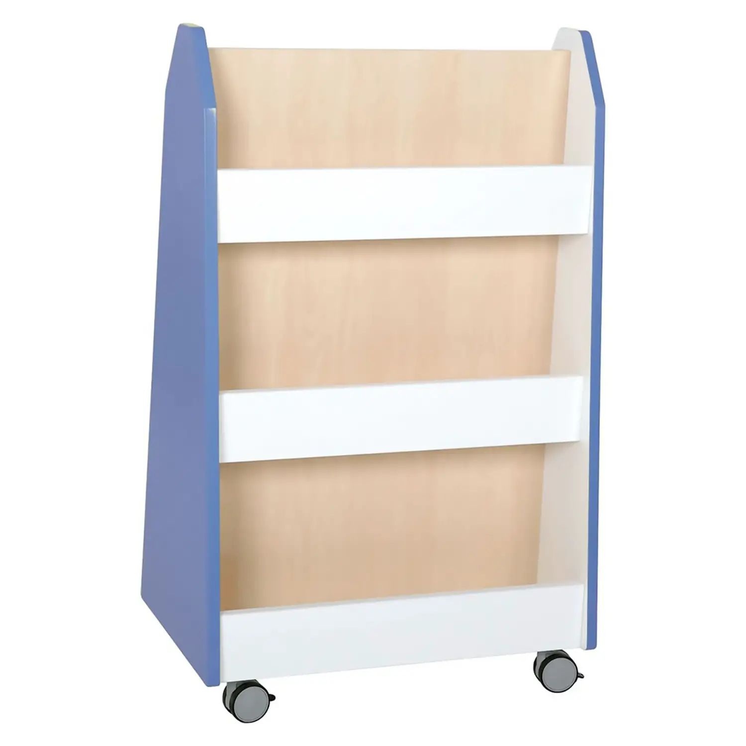 Libreria Bifacciale Quadro Blu per Scuola dell’Infanzia – Mobile Porta Libri a Doppia Faccia - Librerie e zone lettura