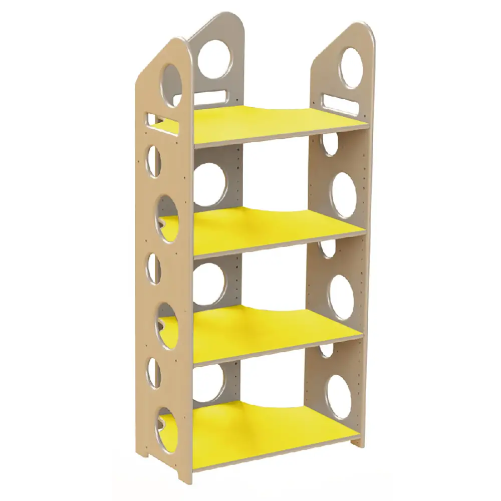Modulo Libreria a T Media - Giallo - Arredo per Scuola dell’Infanzia - Librerie e zone lettura