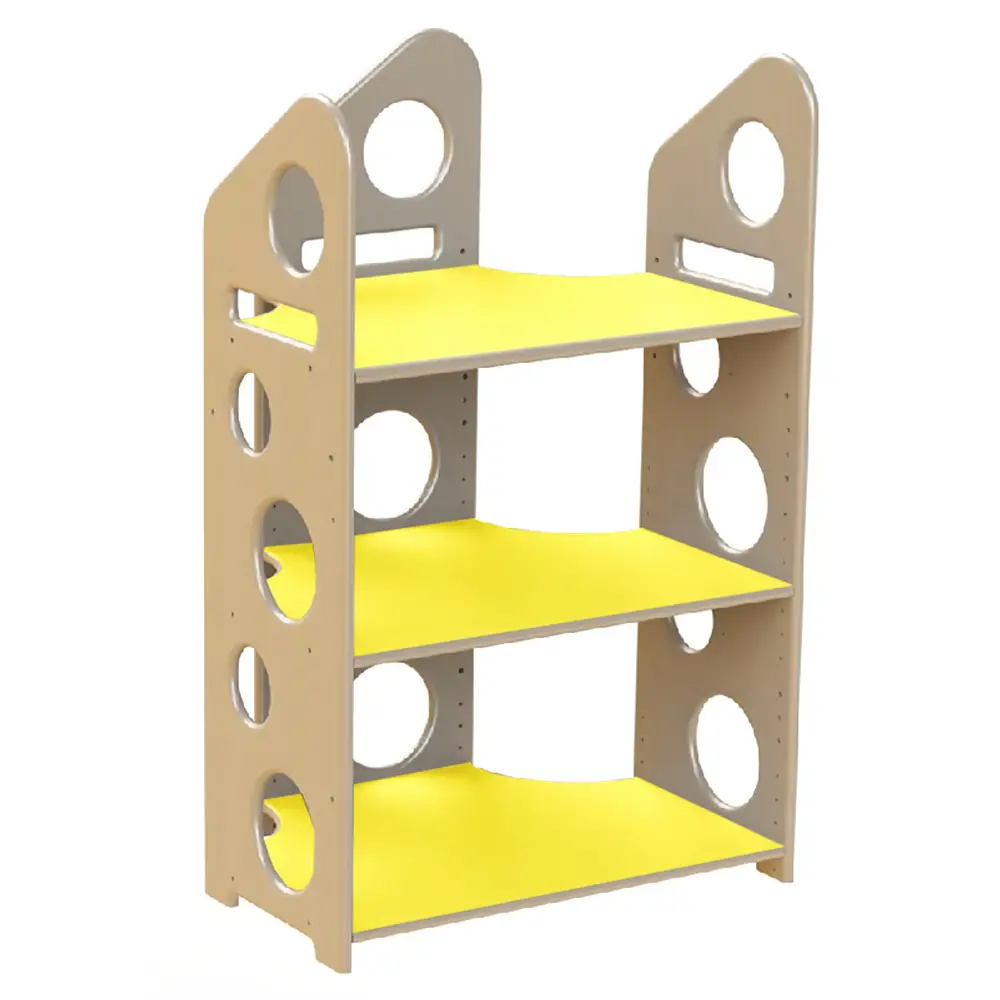 Modulo Libreria a T Bassa - Giallo - Arredo per Scuola dell’Infanzia - Librerie e zone lettura